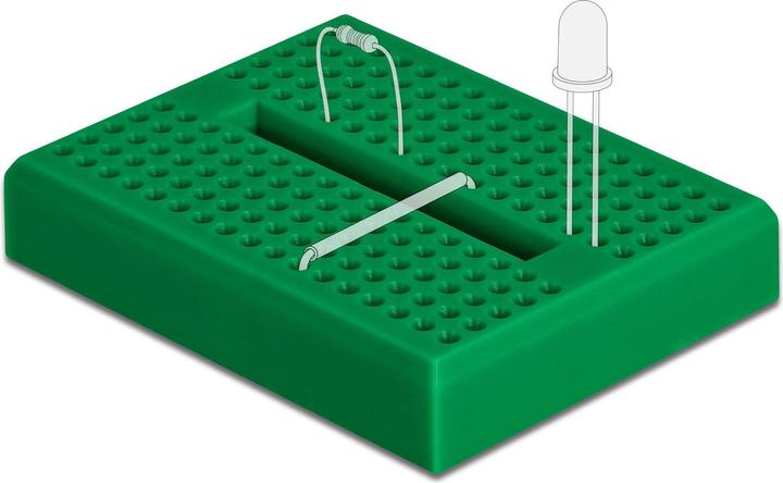 Actual product image Delock Breadboard 170 contacts, green