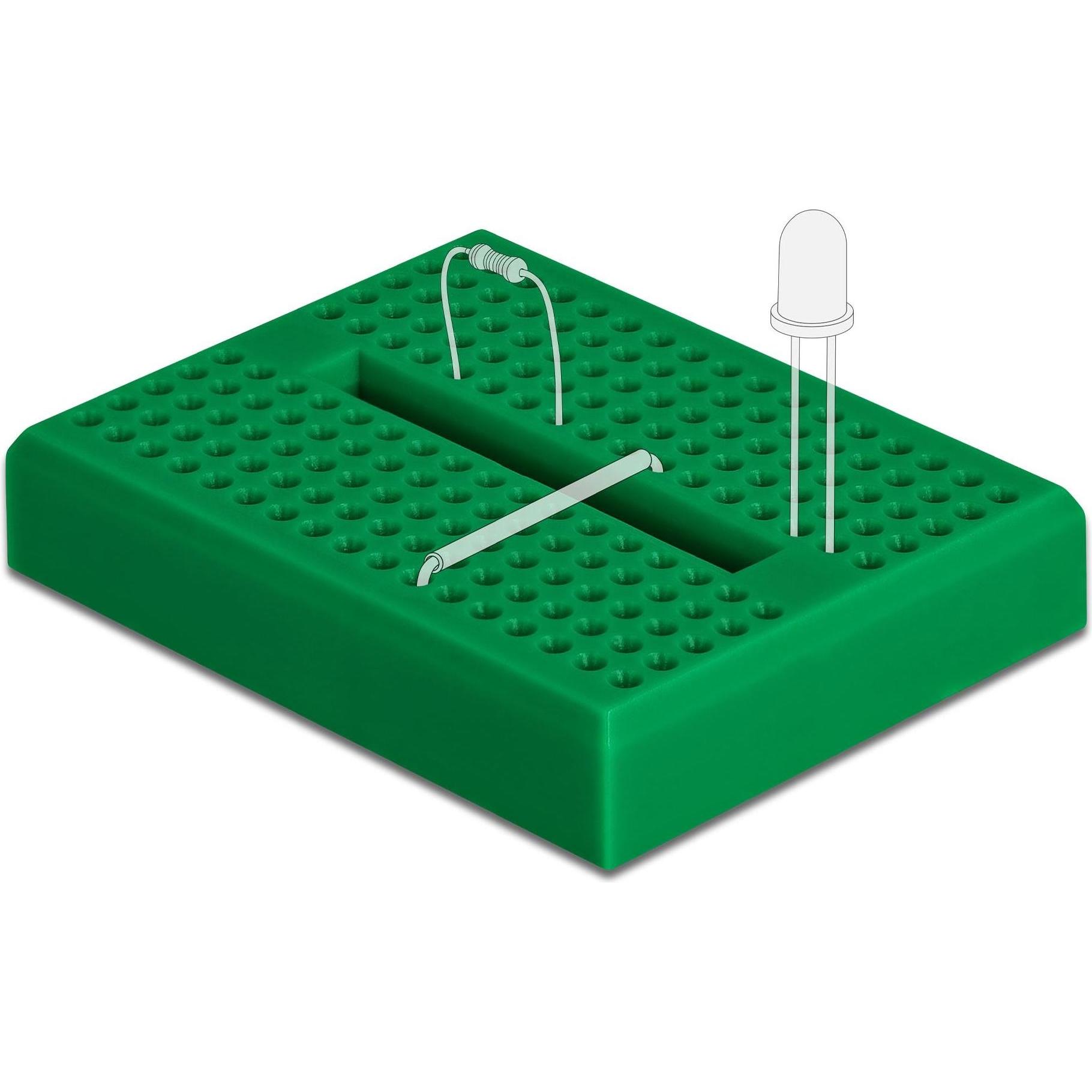 Delock Breadboard 170 contatti, verde, Scheda + Kit di sviluppo