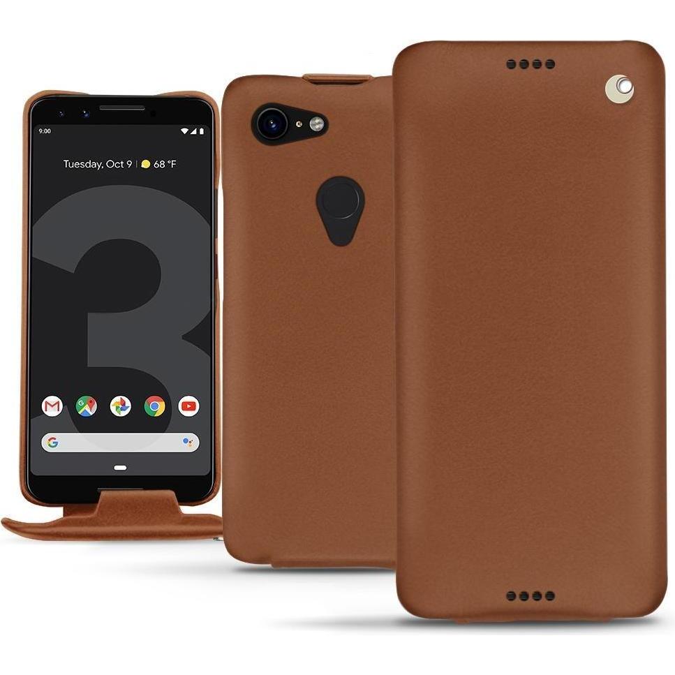 Noreve Lederschutzhülle vertikal (Google Pixel 3), Smartphone Hülle, Braun