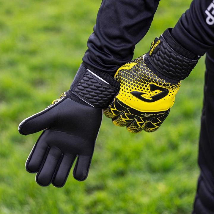 Produktbild Catch & Keep Fussballhandschuhe Kralle Protector Gr. 6 Gelb Torwart Keeper Goalie Handschuhe (6)