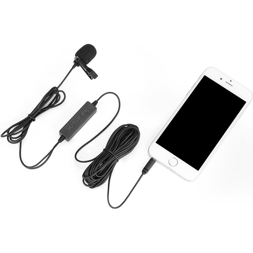 Saramonic LAVMIC Avec Fil Noir Microphone - Microphones (20-20000 Hz, Avec Fil, 3,5 Mm (1/8"), 83 X 27 X 35 Mm, 107 G, Batterie/Pile