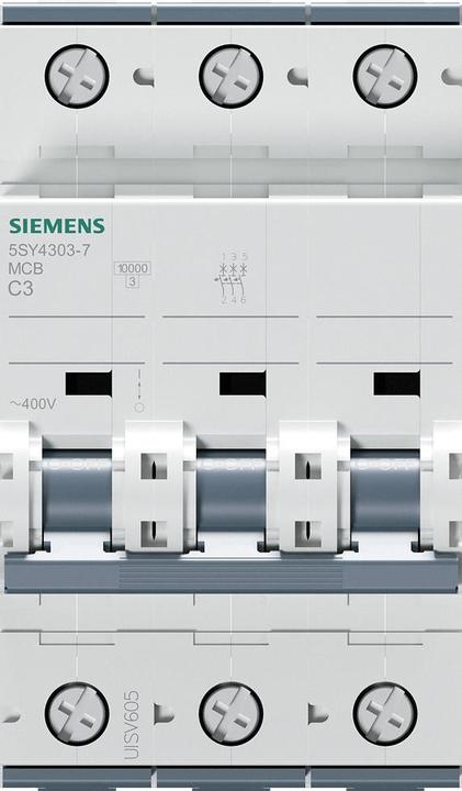 Produktbild Siemens Sicherungsautomat 10kA 3-polig C 3A