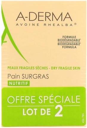 Produktbild A-Derma Ultra-Rich Cleansing Bar Nourishing 100g - Pack of 2 (Gesichtsseife)