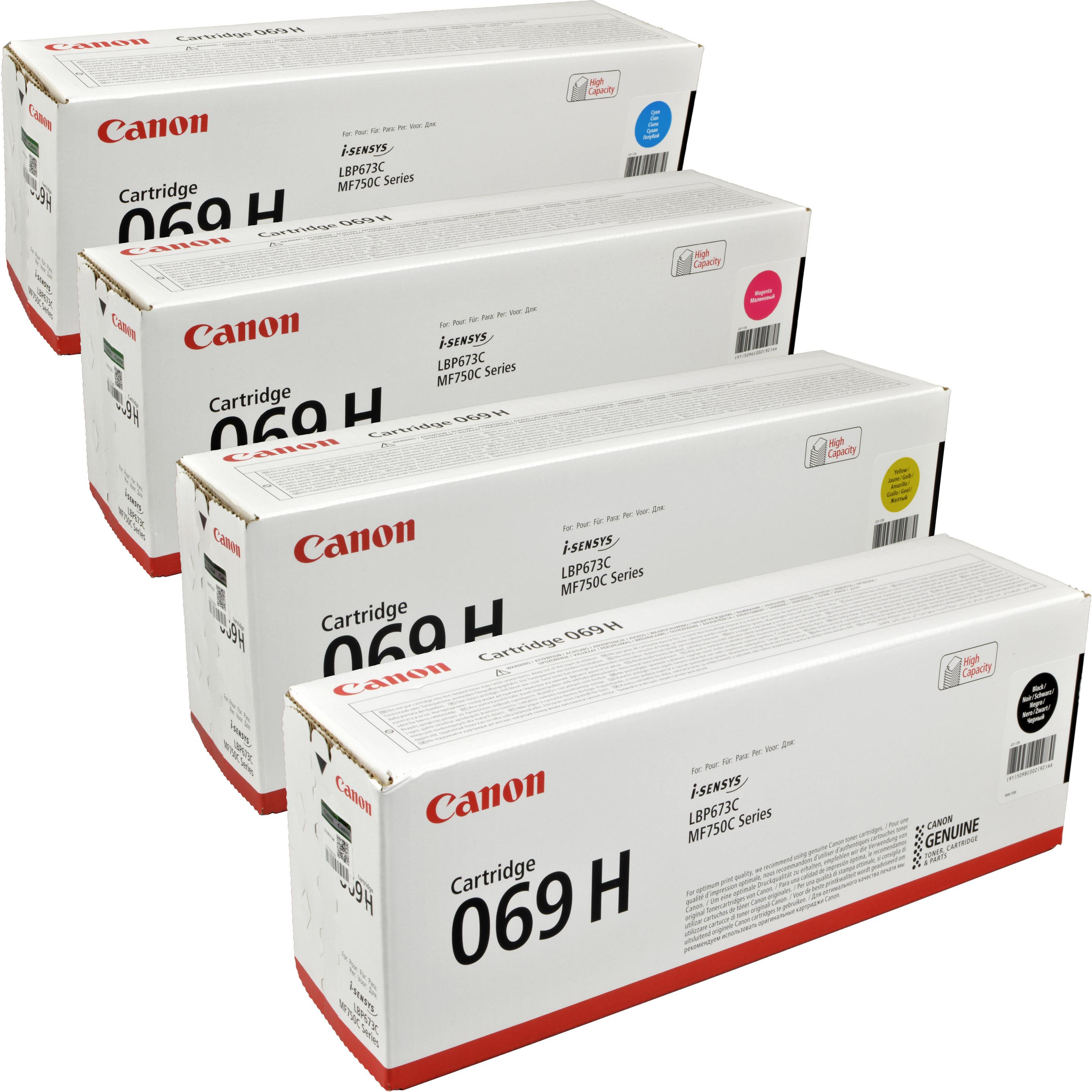 Canon, Toner, 4 Toner 069H Multipack K C M Y 4-farbig (M, BK, Y, C)