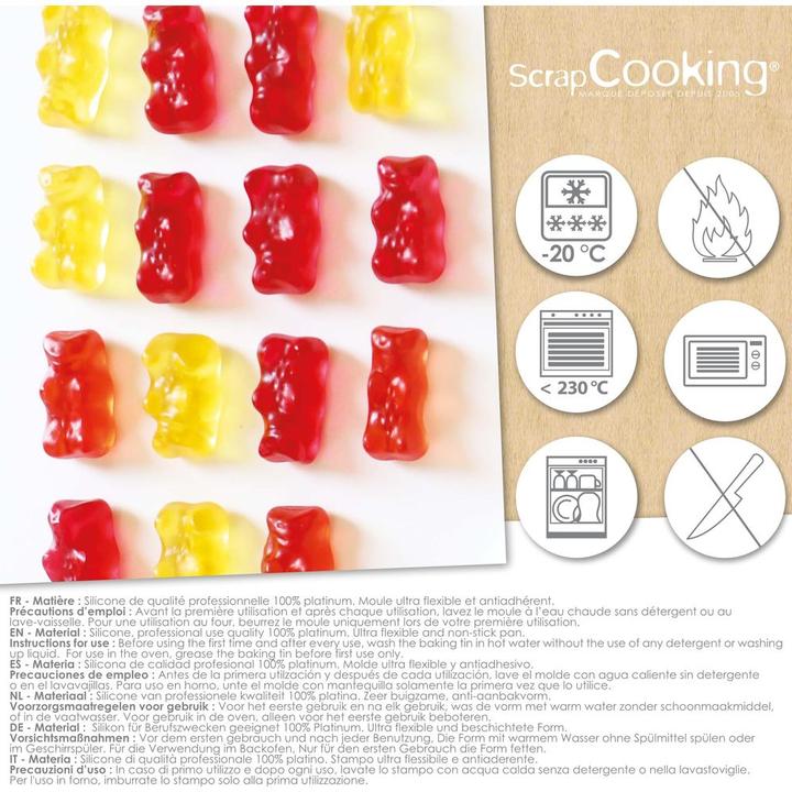Actual product image ScrapCooking 36 silicone baking mould gummy bears small