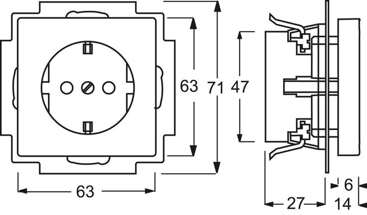 Actual product image Busch-Jaeger SCHUKO® socket outlet insert with imprint 2CKA002011A6260