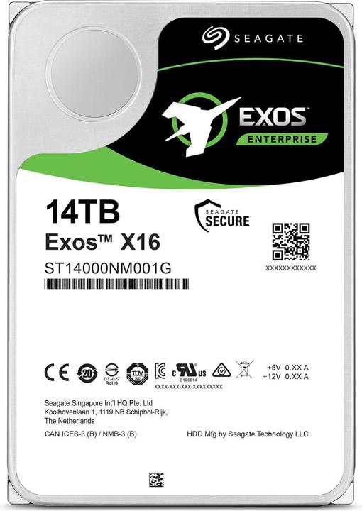 Produktbild Seagate Exos X16 (14 TB, 3.5", CMR)