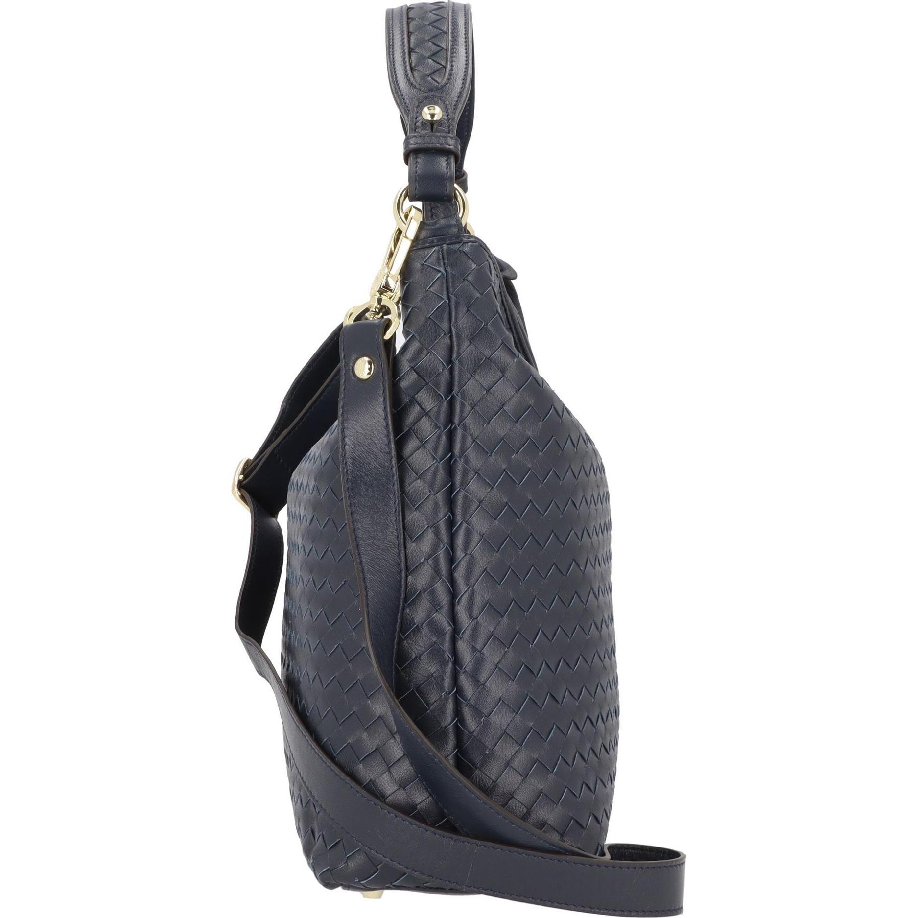 Thumbnail - Abro, Tasche, Piuma Handtasche Leder 33 cm, Blau, (10 l)