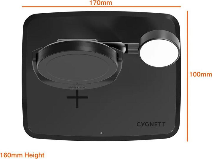 Immagine prodotto Cygnett ChargeBase Qi2 Caricabatterie magnetico senza fili 3 in 1 per iPhone, AirPods e (15 W)