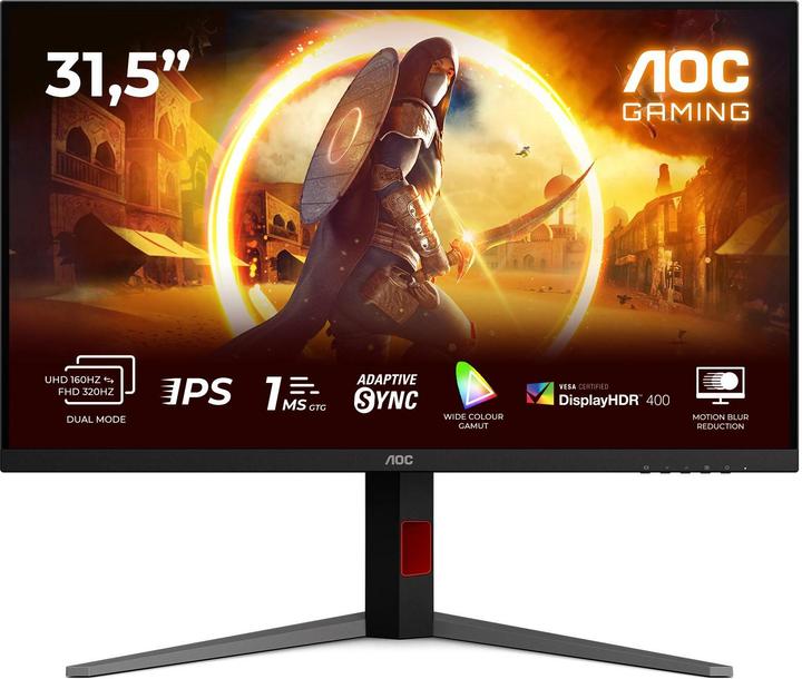 Image du produit AOC U32G4U Fast IPS Monitor,,, 2x HDMI, DisplayPort, USB Hub (3840 x 2160 pixels, 31.50")