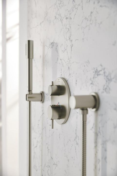 Productafbeelding Grohe Handdouchehouder RAINSHOWER n verst rond rozet geborsteld nikkel