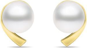 Immagine prodotto Brilio Argento - Orecchini minimalisti placcati oro con perle vere EA595Y