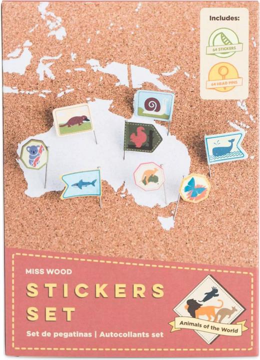 Actual product image Miss wood Sticker Set - Animals of the World