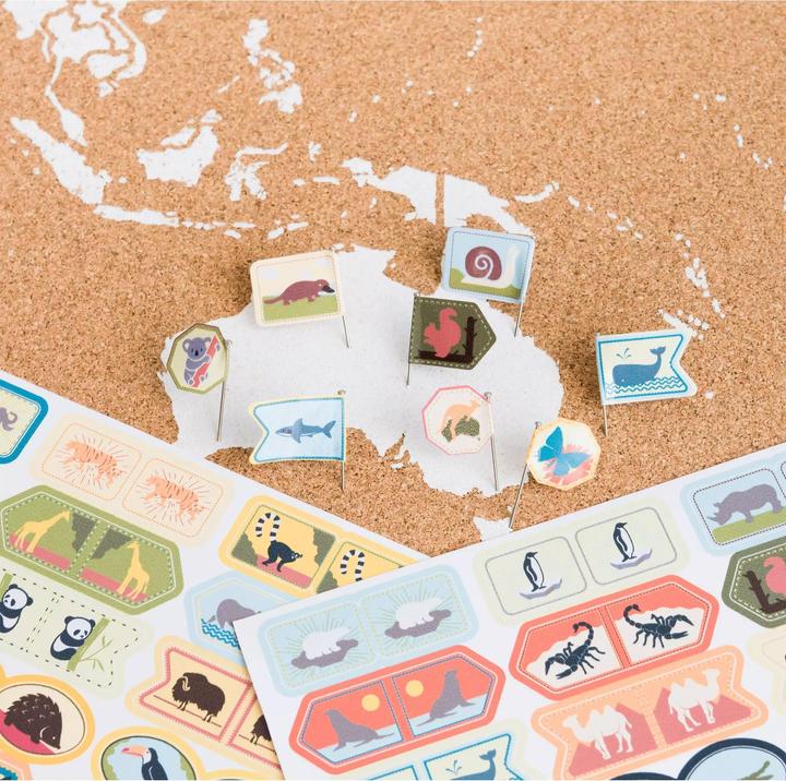 Actual product image Miss wood Sticker Set - Animals of the World