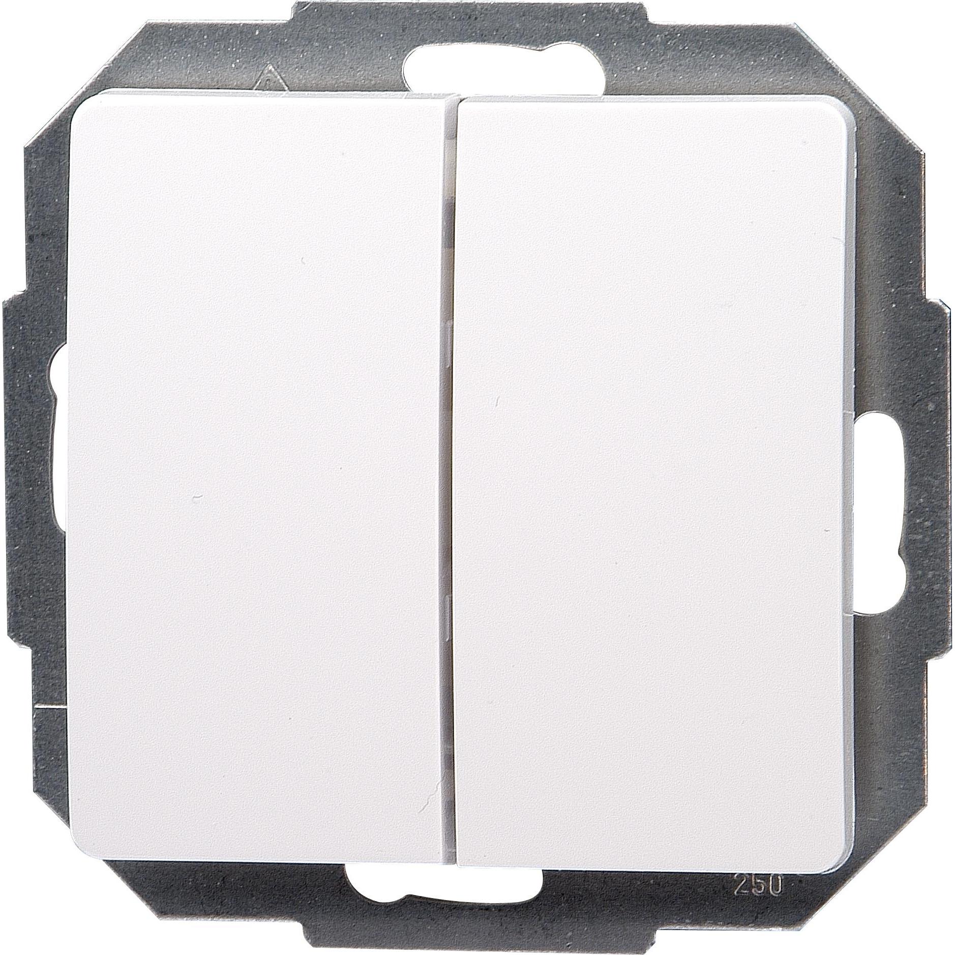 Kopp Einsatz Serienschalter Paris Weiss 650502062, Taster + Schalter, Weiss