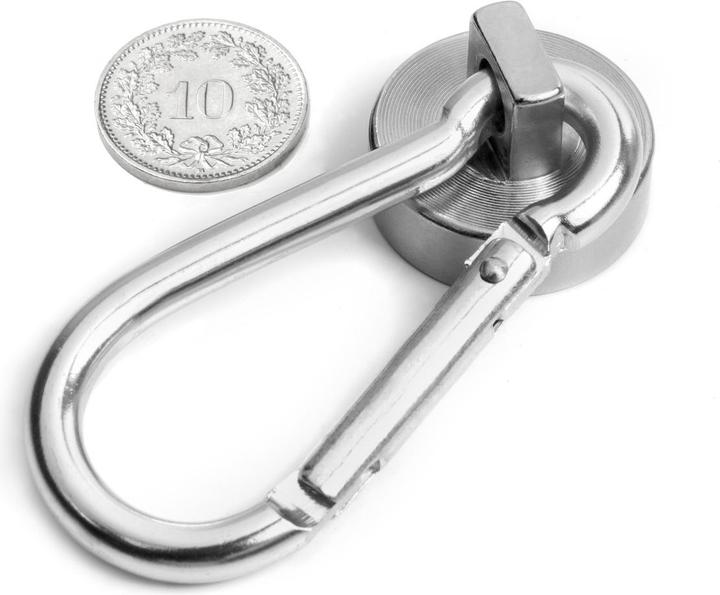 Produktbild Supermagnete Topfmagnet mit Karabiner (2x)