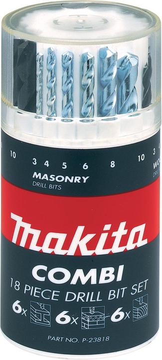 Productafbeelding Makita P-23818 Boorset 18 stuks (10 mm, 3, 4, 5, 6, 8)