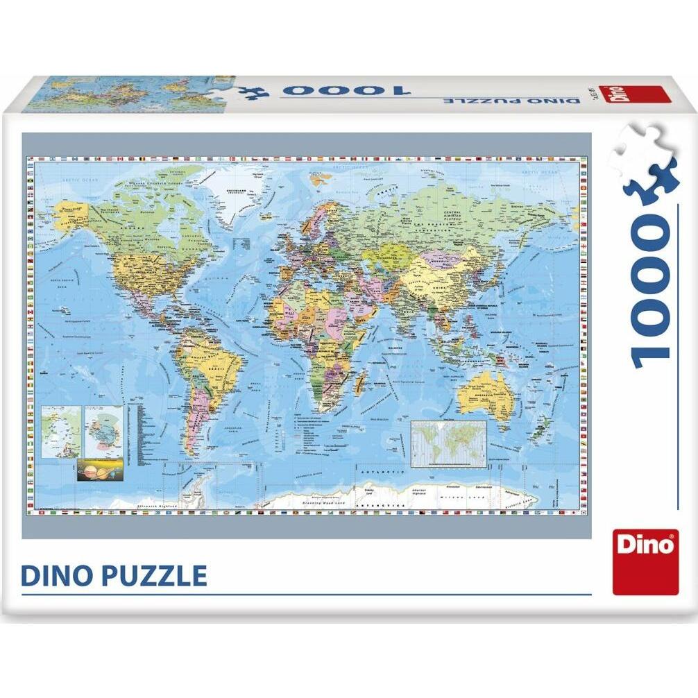 Dino Puzzle Politische Weltkarte 1000 Teile (1000 Teile)