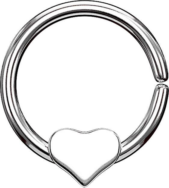 Immagine prodotto Star Piercing Anello micro piercing in argento con cuore (senza ottone, Acciaio chirurgico 316L)