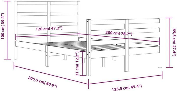 Image du produit vidaXL Gervasio (120 x 200 cm)