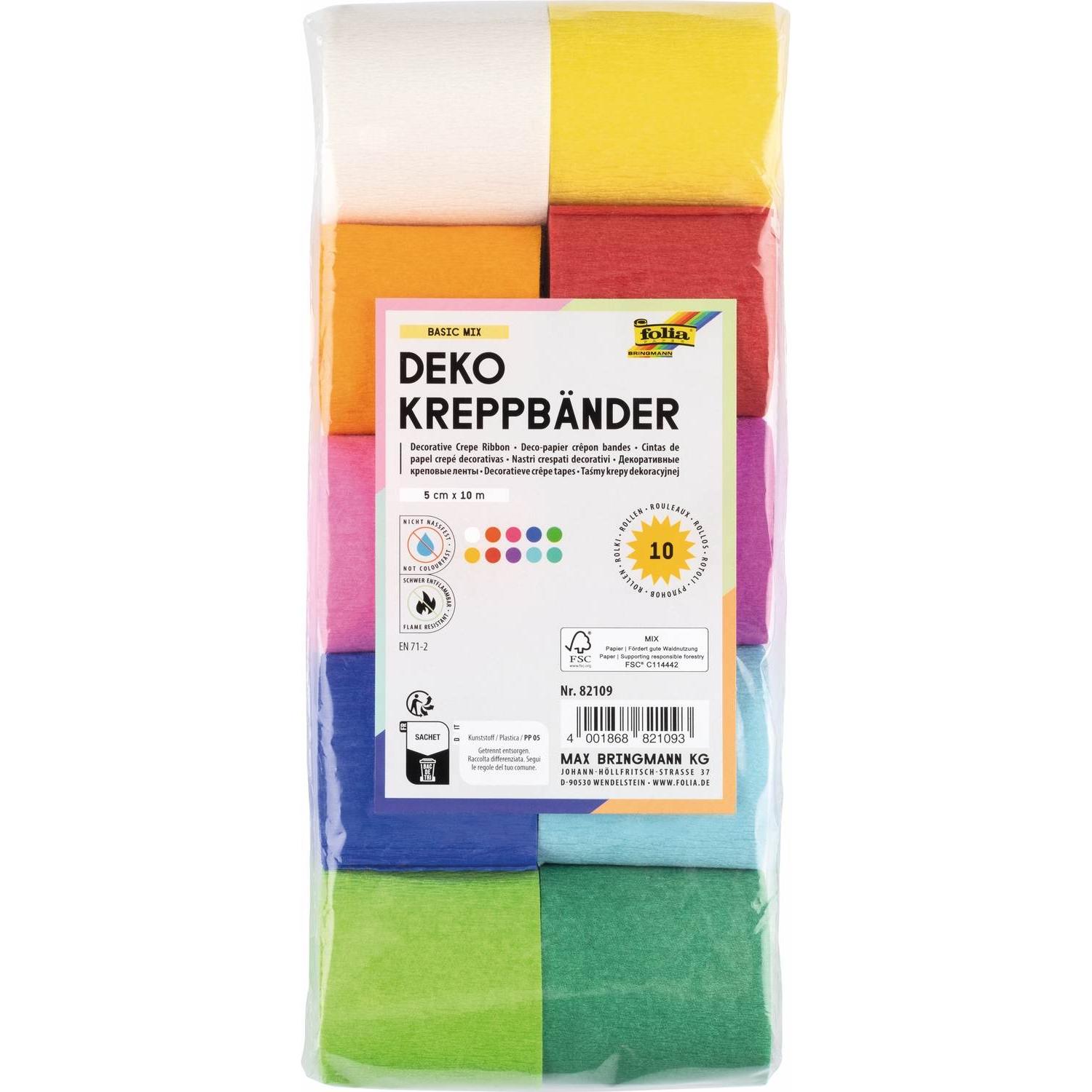 Folia Kreppbänder (40 g/m², 10x) (82109)