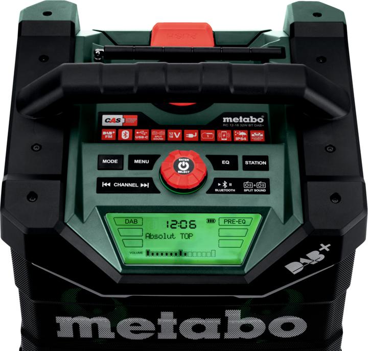 Actual product image Metabo RC 12-18 32W BT DAB+ (DAB+, FM, Bluetooth)