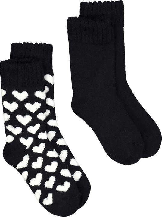 Produktbild Ulla Popken Kuschelsocken, 2er-Pack, uni/Herzen (2er Pack, 50/56)