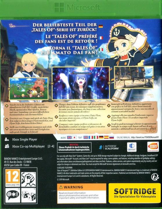 Produktbild Bandai Namco Tales of Vesperia: Definitive Edition (Xbox One X, Xbox Series X, EN)