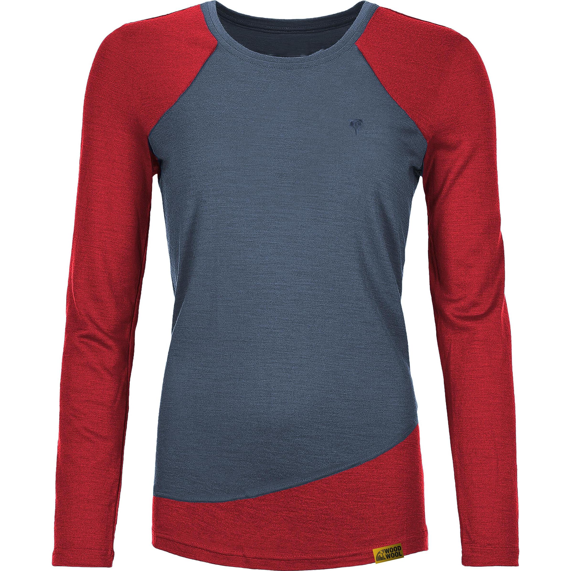 Grüezi Bag, Damen, Sportshirt, Lady Phillippa WoodWool (S), Rot, Blau, S