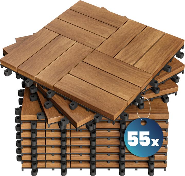 Produktbild Casaria Holzfliese (55 x, 30 x 30 cm)