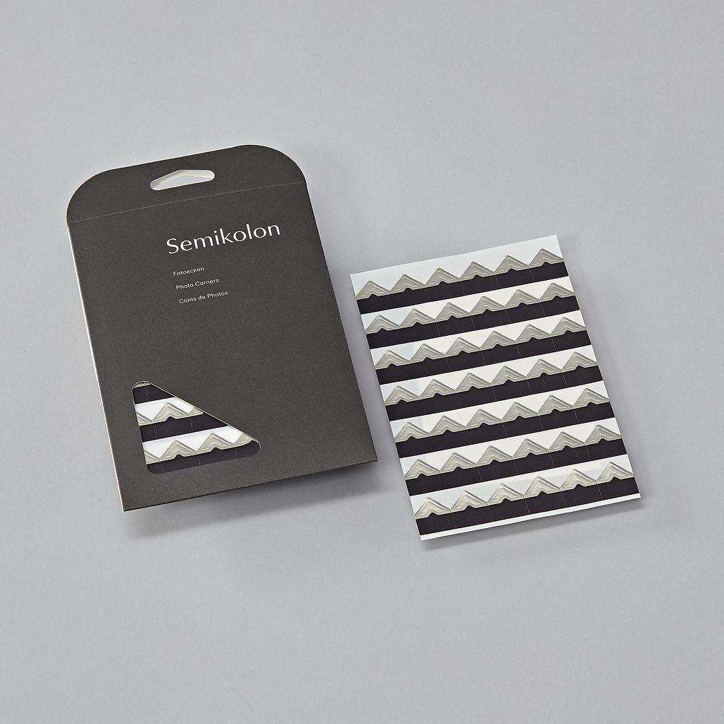 Semikolon, Fotokleber + Posterkleber, Fotoecken silber 252 Stück