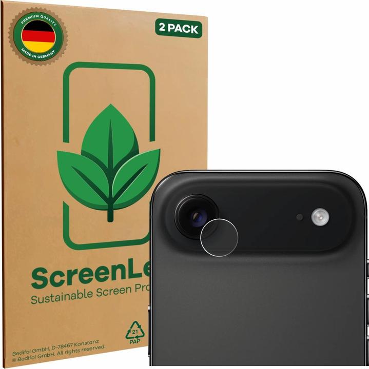 Actual product image ScreenLeaf Screen Protector sustainable Screen Protection, clear, anti-scratch (2 pcs., Apple iPhone Air)
