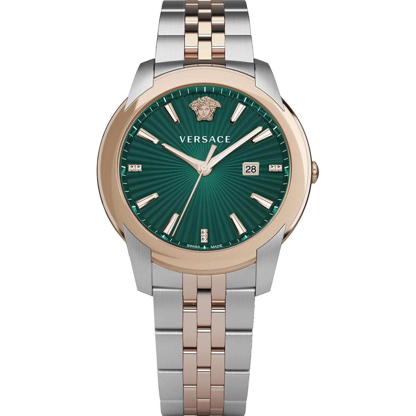 Versace, Armbanduhr, VELQ01019, Grün, (Analoguhr, 42 mm)
