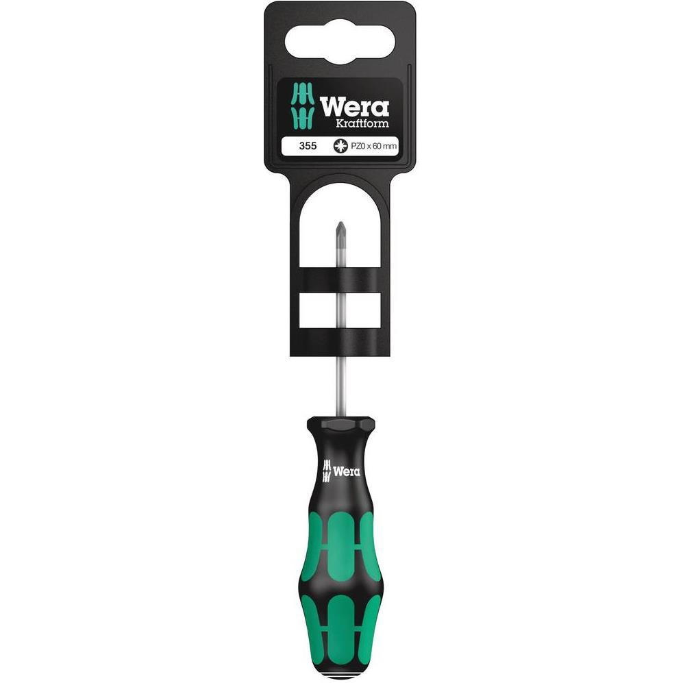 Wera, Schraubenzieher, 355 PZ 0 x 60 mm SB (Pozidriv-Kreuzschlitz (PZ))