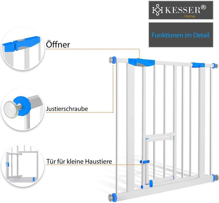 Produktbild Kesser Türschutzgitter Blau 74-87cm (74 - 87 cm)