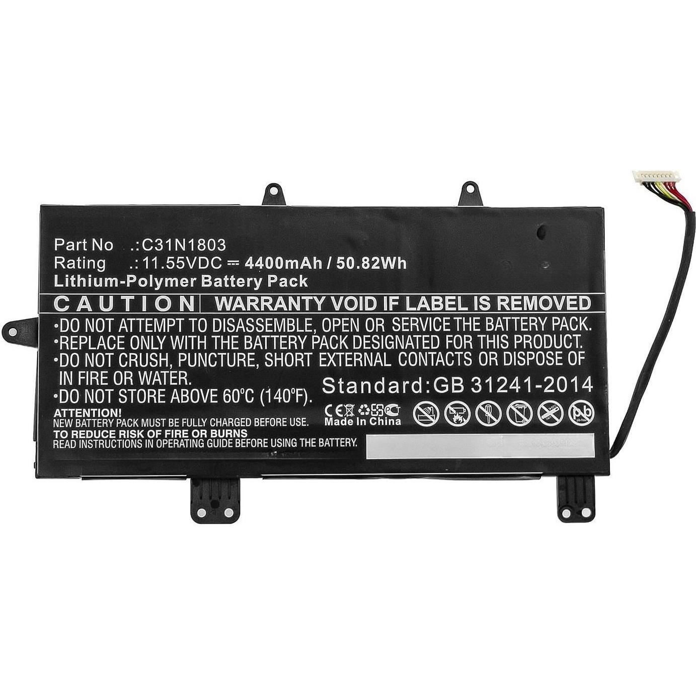 CoreParts Laptop Battery for Asus (4400 mAh), Notebook Akku