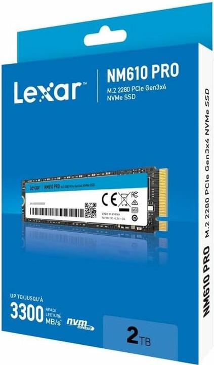 Actual product image Lexar Disque SSD NM610 Pro 2To (2000Go) - NVMe M.2 Type 2280 (2000 GB, M.2 2280)