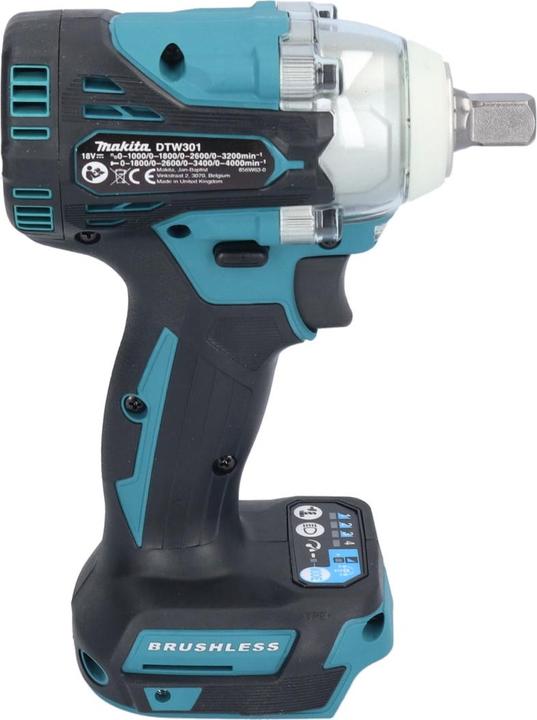 Actual product image Makita DTW 301 RM1 cordless impact wrench 18 V 330 Nm 1/2" brushless + 1x rechargeable battery 4.0 Ah +