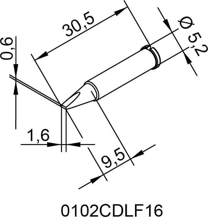 Produktbild Lötspitze 1,6mm meisselförmig (Lötspitze)