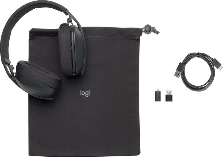 Image du produit Logitech Zone Vibe Wireless MS Headphones Graphite (Sans fil, USB-C)