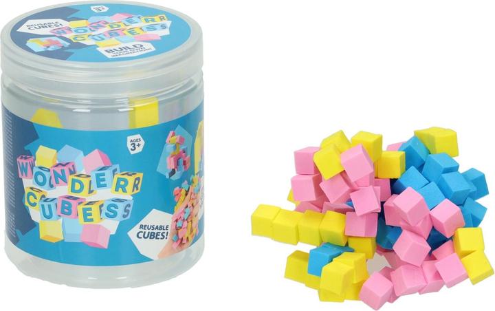 Produktbild Johntoy Selbstklebende wiederverwendbare magische Bausteine ​​in Aufbewahrungsbox