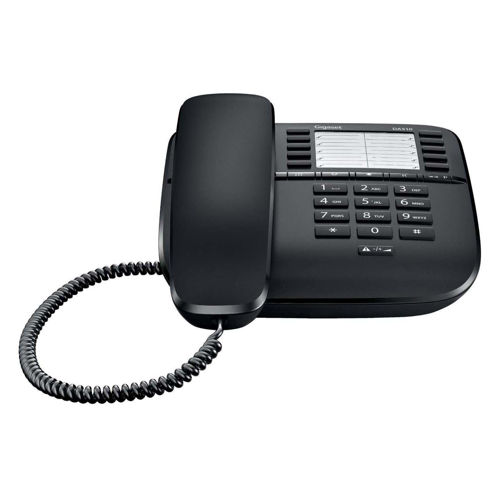 Téléphone Fixe Gigaset DA510 - Version Allemande - Bibloc Avec écran Et 10 Mémoires - Noir - 7