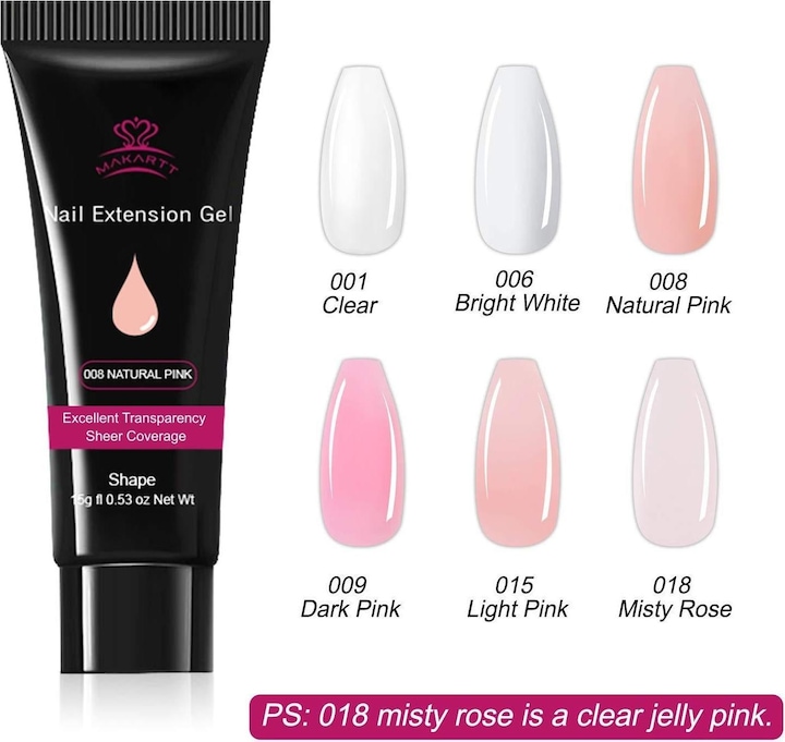 Image du produit Makartt Poly clou (Set, 001 Clair, 008 Rose naturel, 009 Rose foncé)
