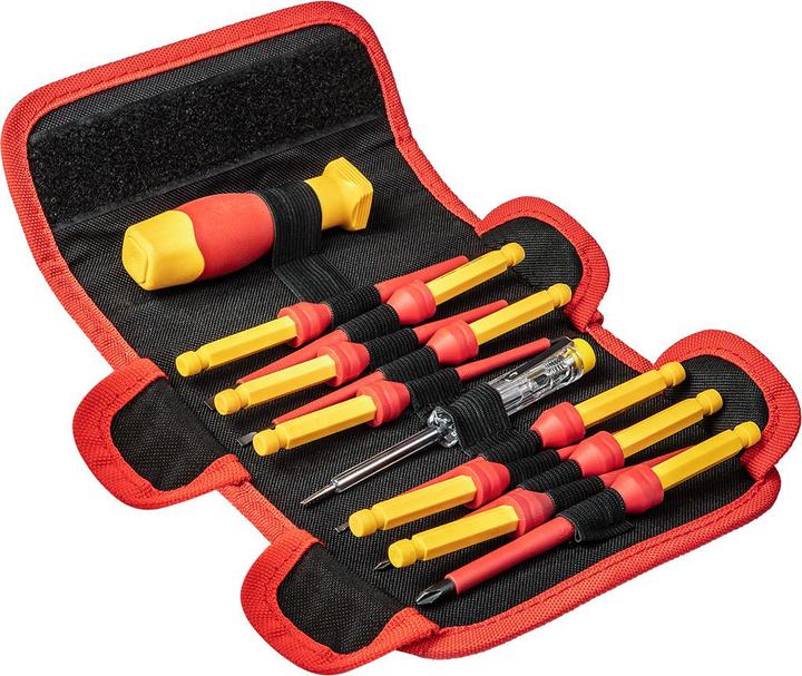 Actual product image Neo Screwdriver bits with handle 1000 V 12 pieces (01-308)