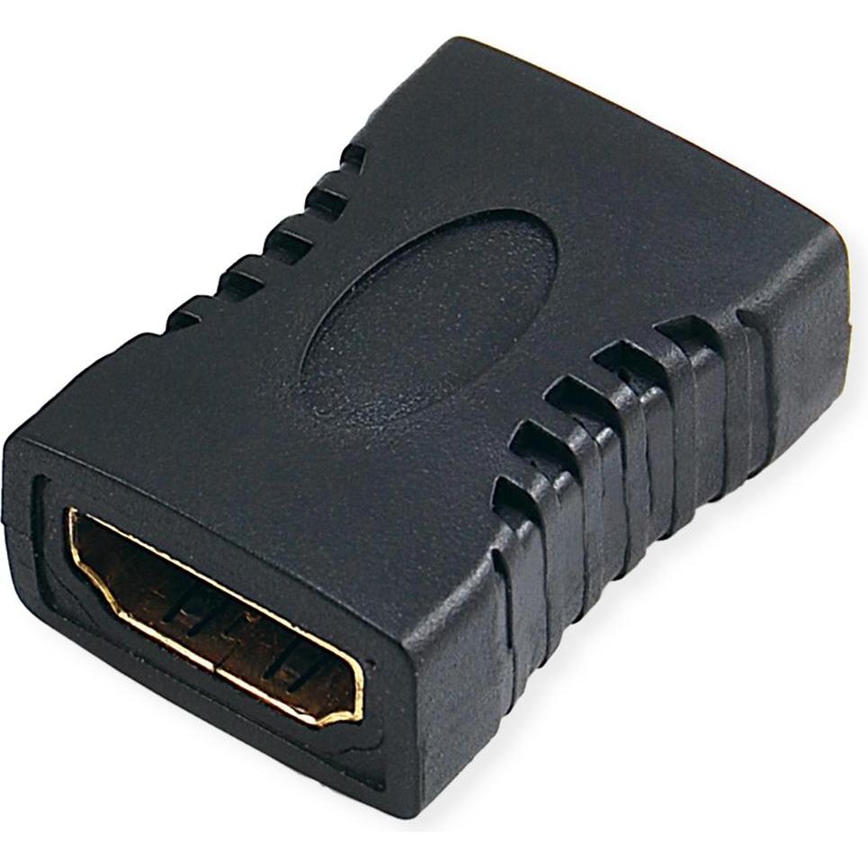 Roline HDMI-HDMI Adapter (2.90 cm), Adattatore dati + video, Nero