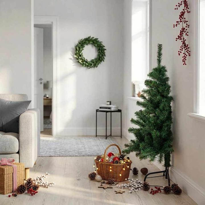 Produktbild vidaXL künstlicher halber Weihnachtsbaum (120 cm)