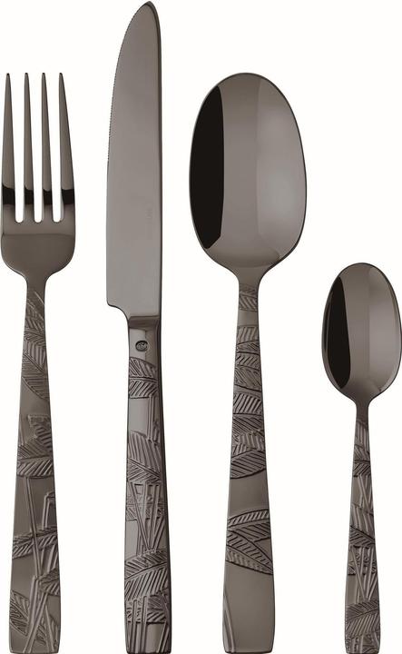 Produktbild Sambonet Besteck-Set Jungle 24-teilig, Schwarz (24 Stück, Besteck Set)
