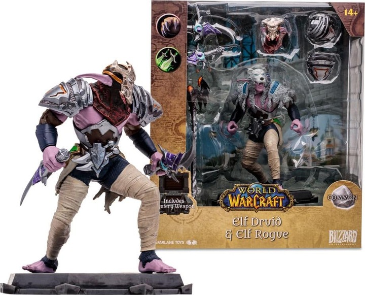 Immagine prodotto McFarlane Figura d'azione di World of Warcraft Elfo della Notte: Druido/Ruggito 15 cm