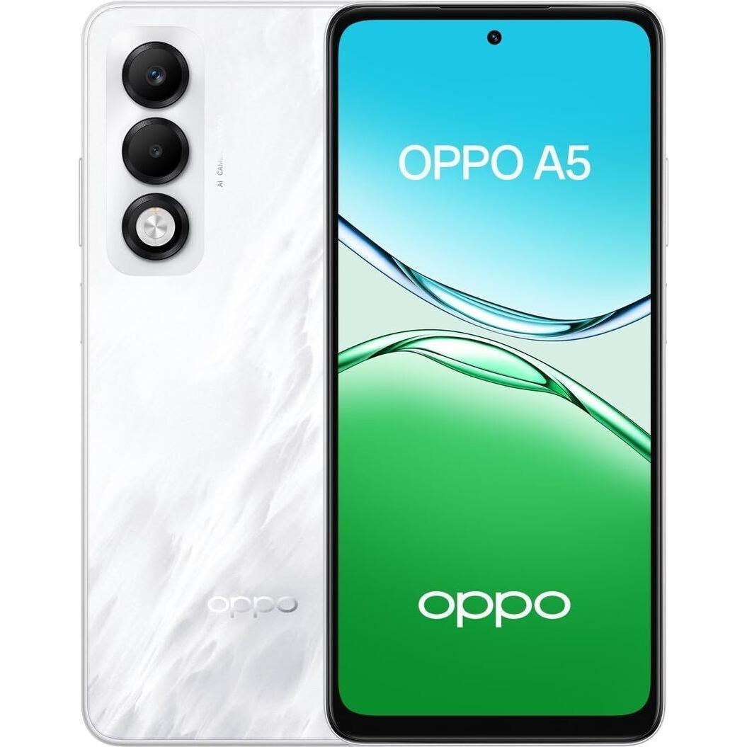 OPPO A5 (128 GB, Mist White, 6.67