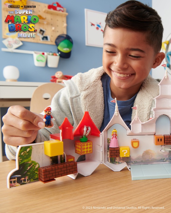 Actual product image Jakks Pacific Super Mario Movie - Mini World DLX Peach Castle Playset (417154)